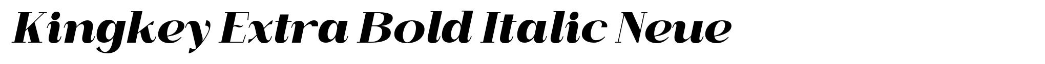 Kingkey Extra Bold Italic Neue image